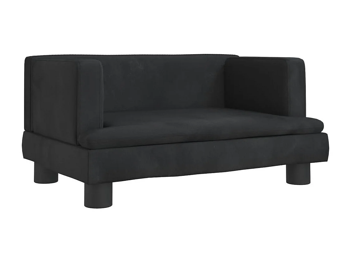 Asdee  Lit pour cen noir 60x40x30 cm velours