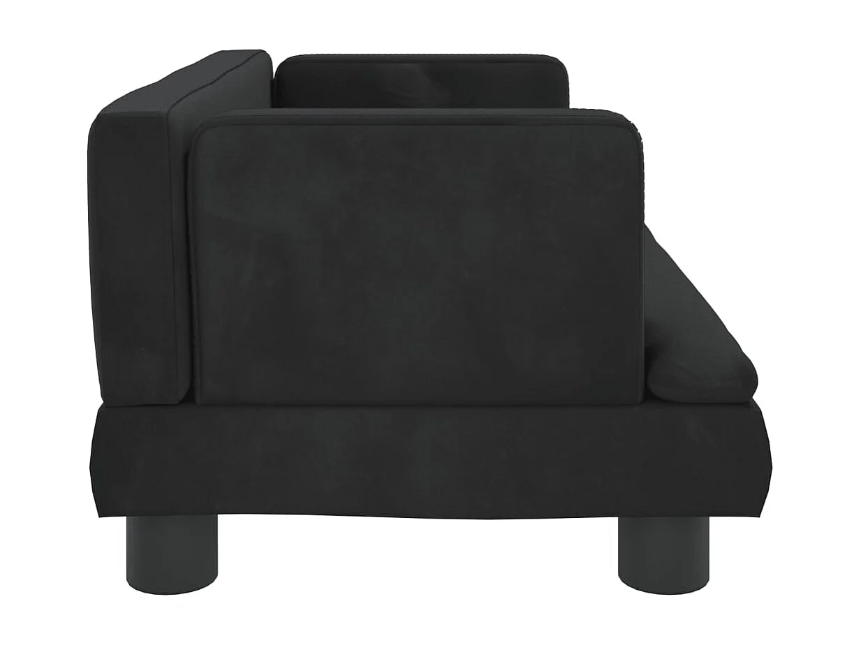 Asdee  Lit pour cen noir 60x40x30 cm velours