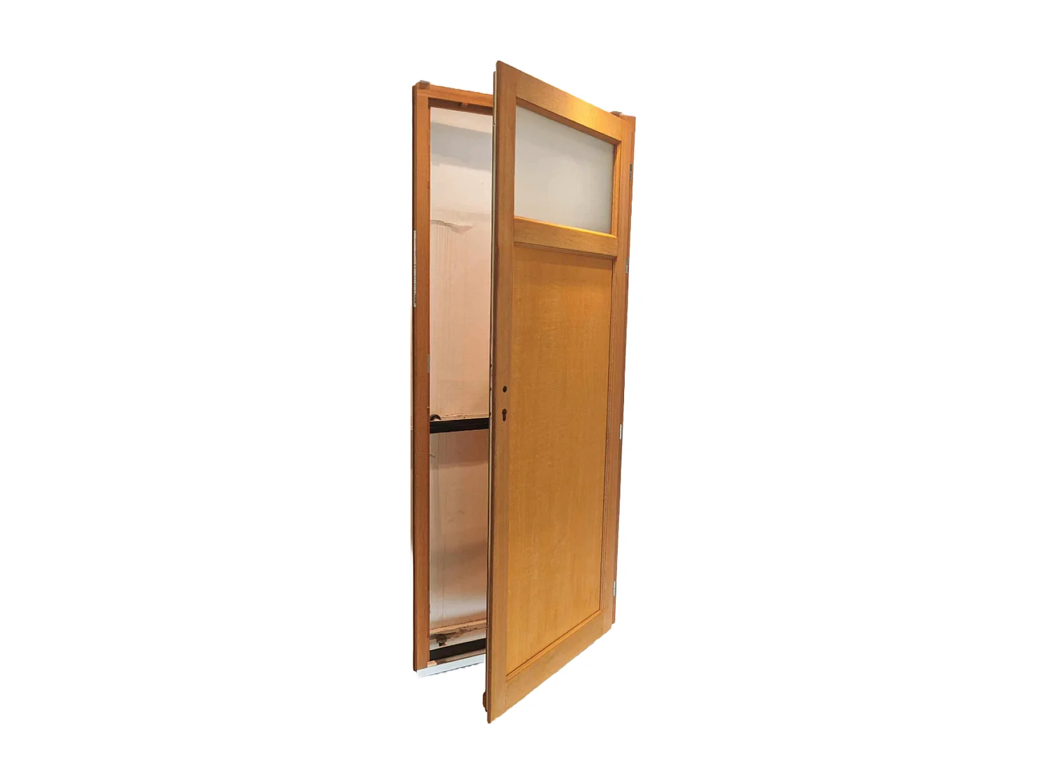 Porte De Service Bois Pagos, H,200xl,80 P,gauche Côtes Tableau Gd Menuiseries