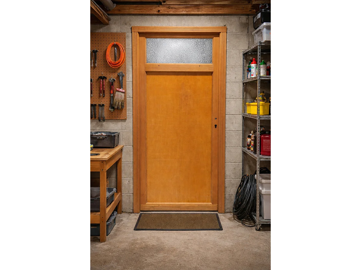 Puerta de Servicio de Madera 'Pagos' Modelo 200X80 Empuje Izquierdo (Dimensiones de la Mesa) sin manilla