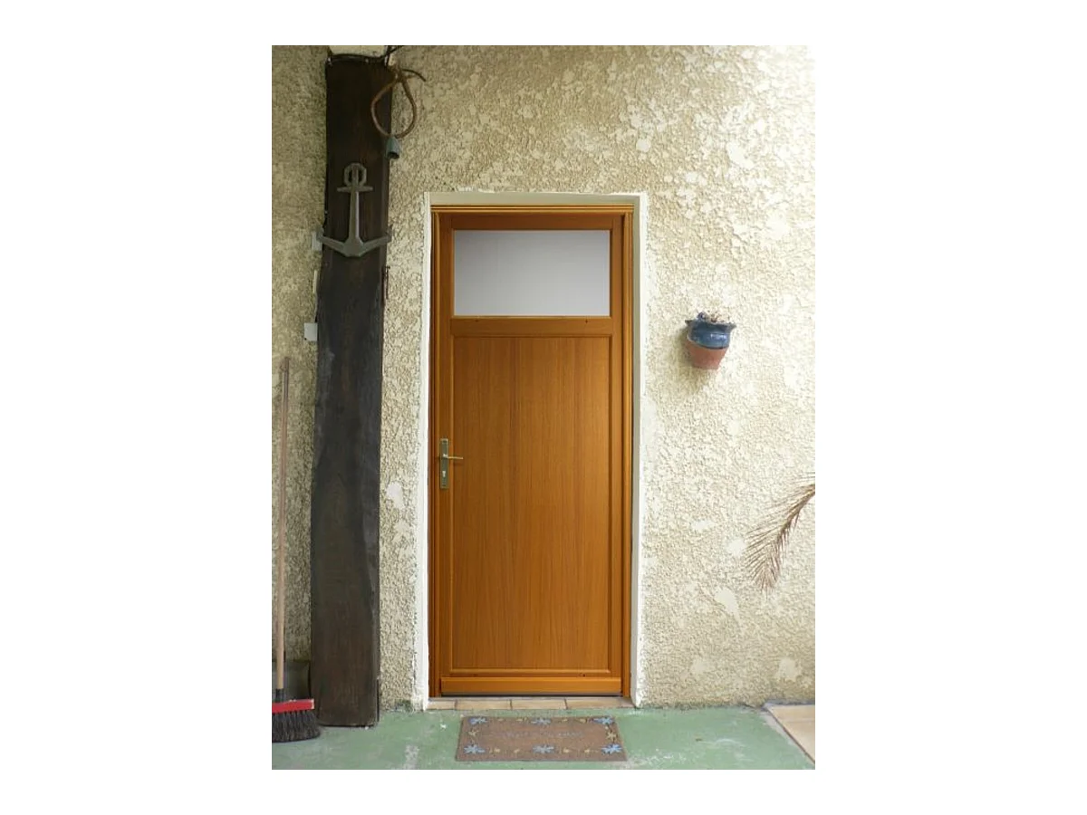 Porte De Service Bois Pagos, H,200xl,80 P, Droit Côtes Tableau Gd Menuiseries