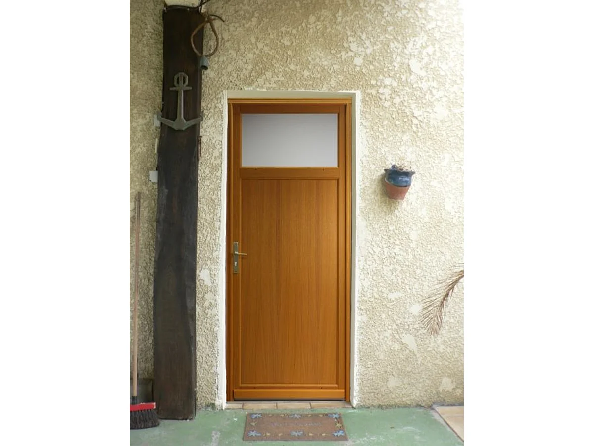 Porte De Service Bois Pagos, H,200xl,80 P, Droit Côtes Tableau Gd Menuiseries