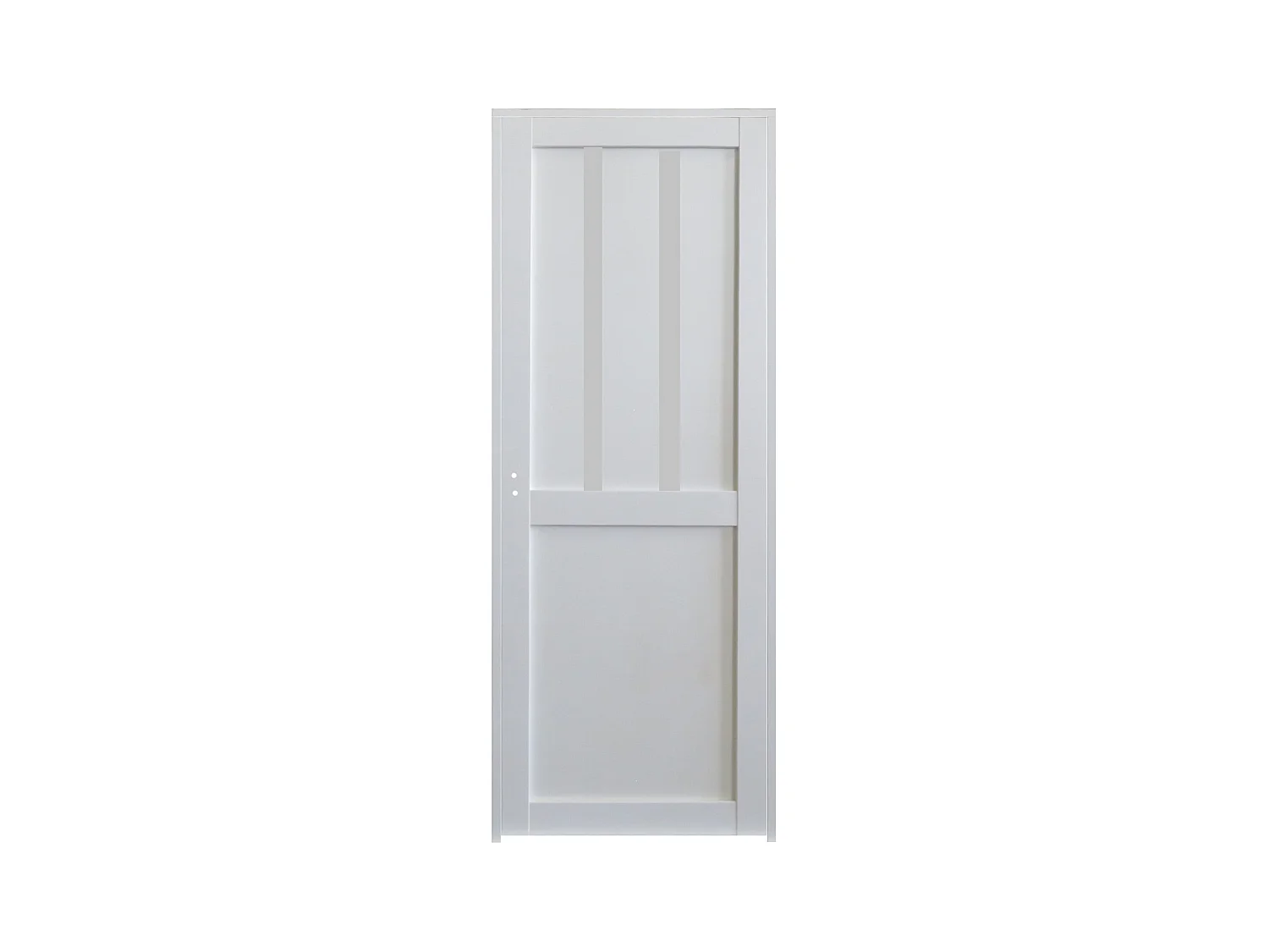 Bloc Porte Atelier 2 Panneaux Blanc H204 X L83 Poussant Droite Cotes Tableau Gd Menuiseries