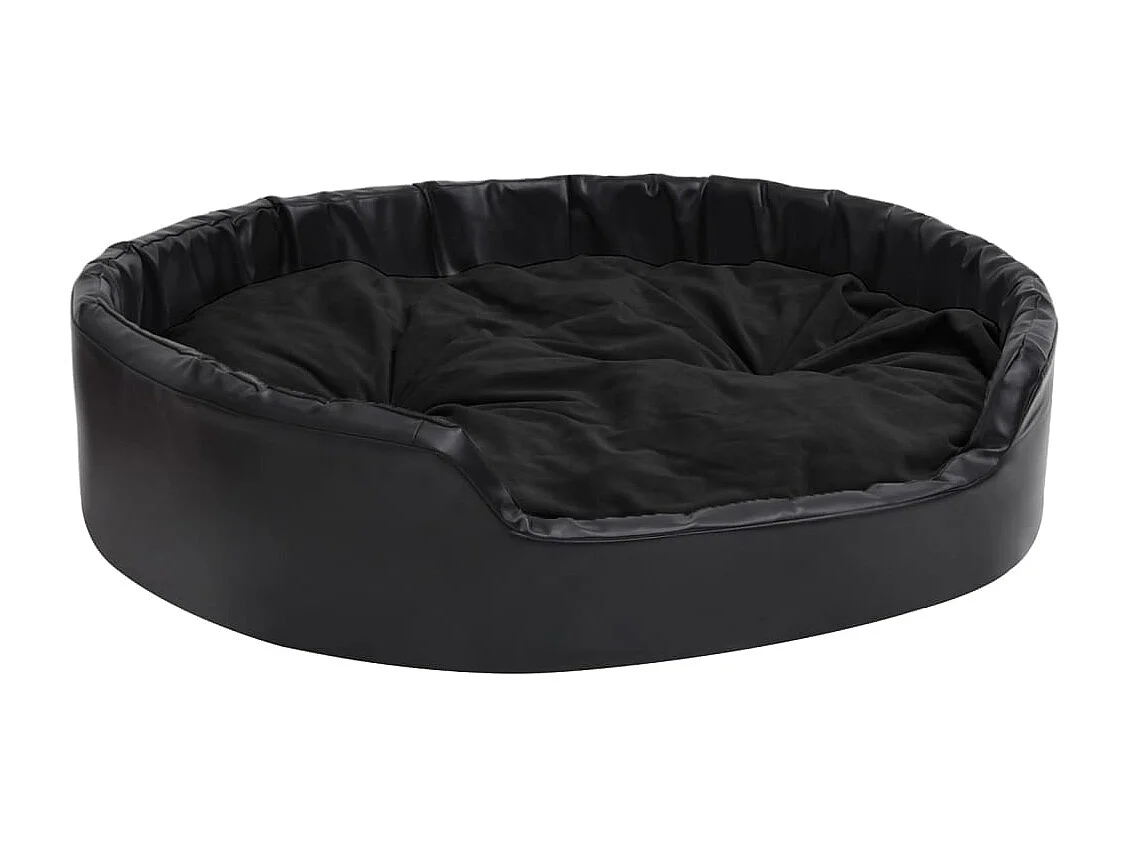 Davidson  Lit pour cens Noir 99x89x21 cm Peluche et similicuir