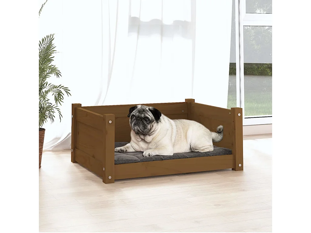 Chatham  Lit pour cen Marron miel 65,5x50,5x28 cm Bois de pin solide