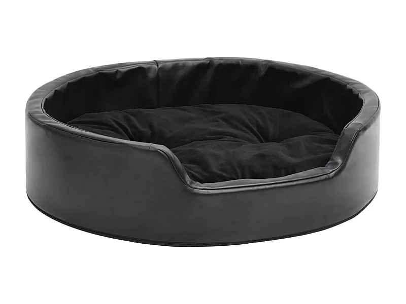 Davidson  Lit pour cens Noir 69x59x19 cm Peluche et similicuir