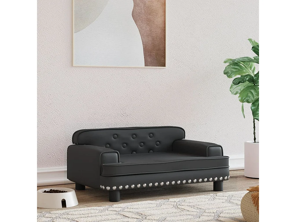 Tenzo  Lit pour cen noir 70x45x30 cm similicuir