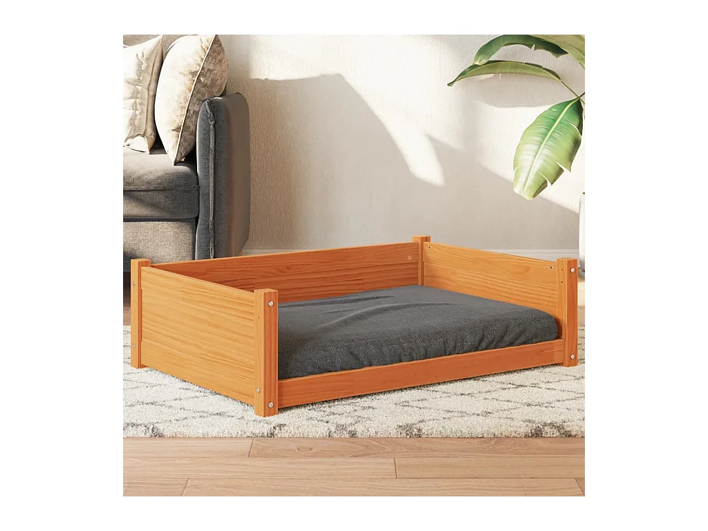 Chatham  Lit pour cen cire marron 95,5x65,5x28 cm bois de pin massif