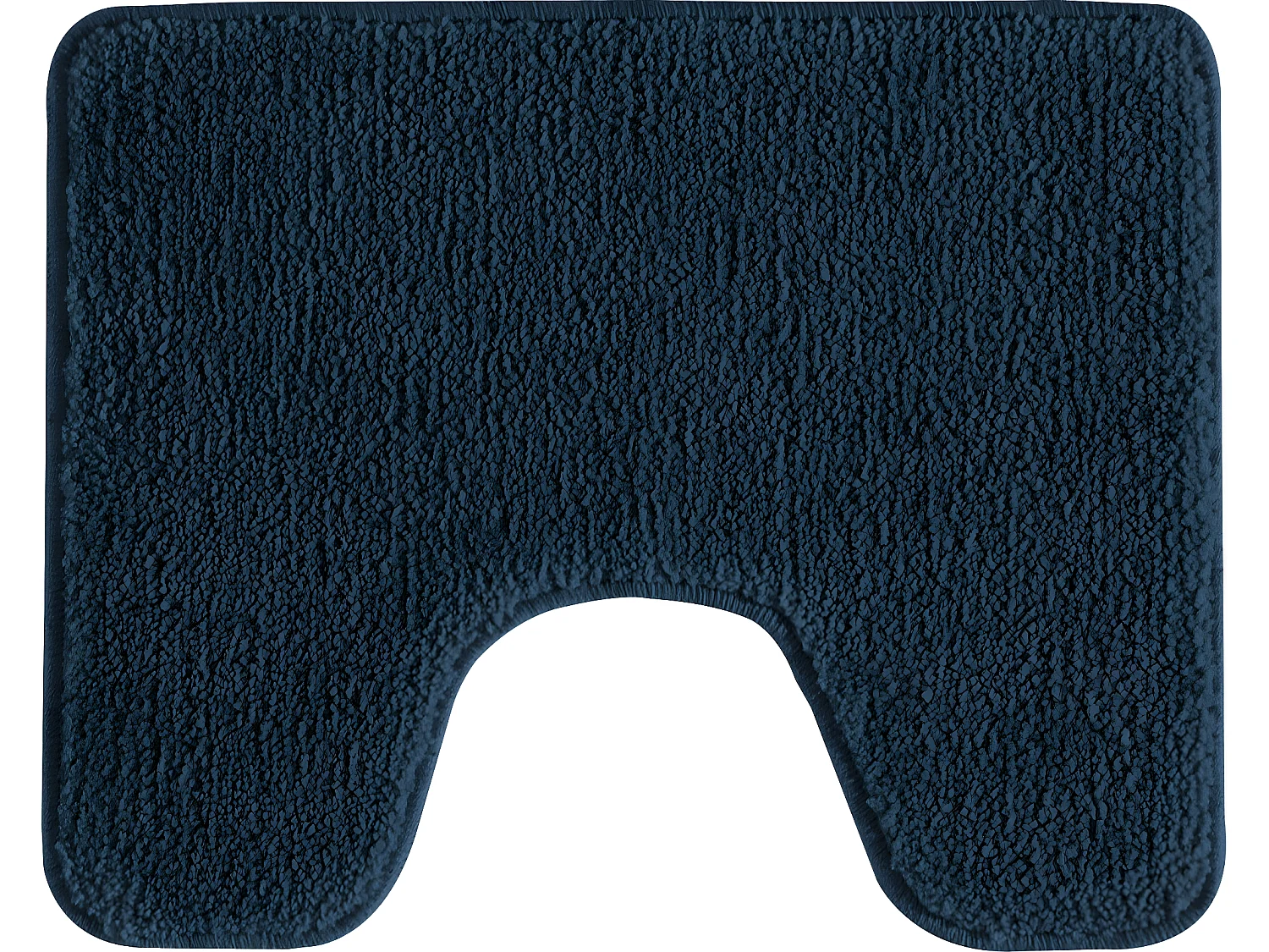 Tapis de toilette uni en polyester marine 50x40cm
