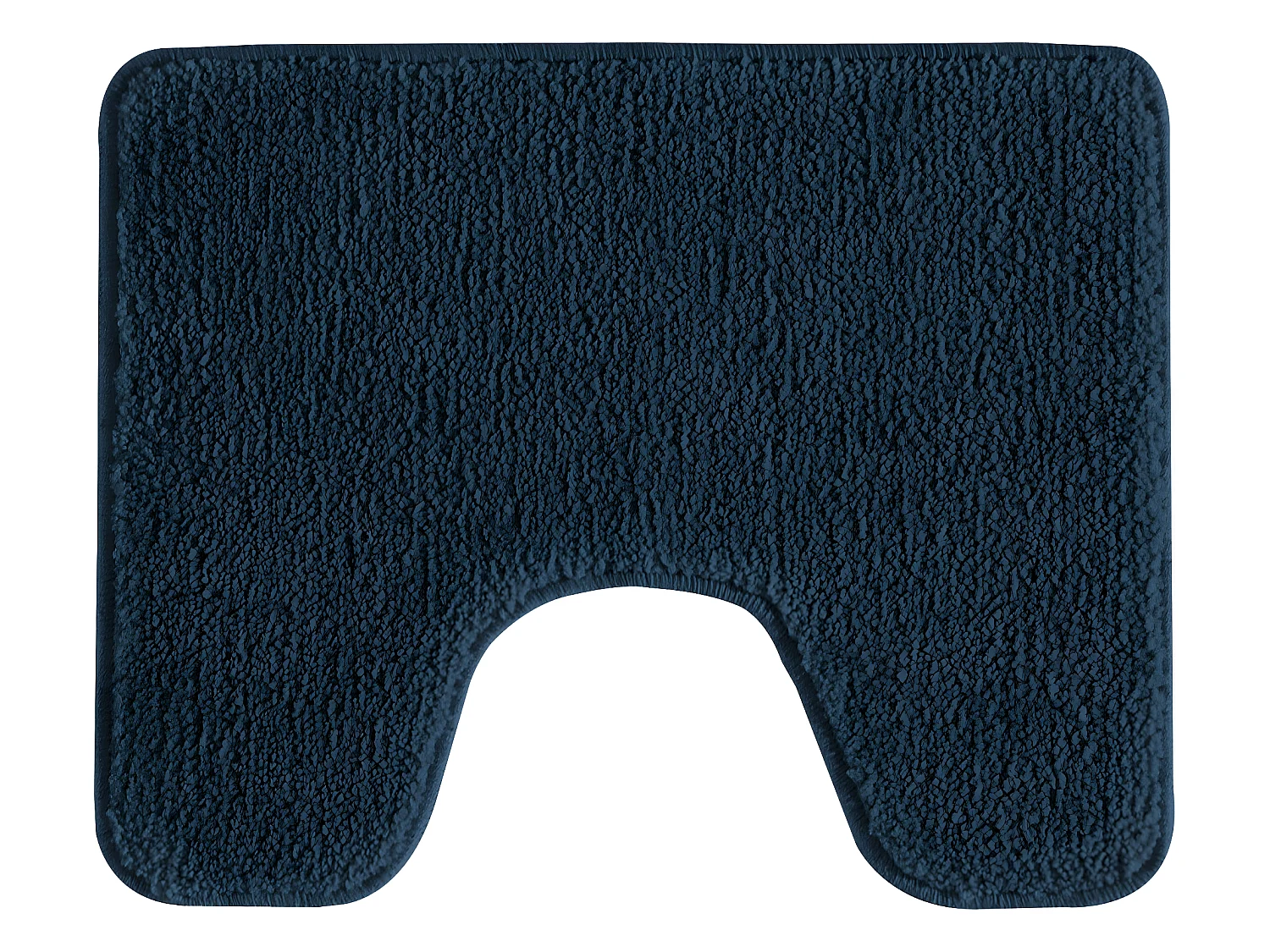 Tapis de toilette uni en polyester marine 50x40cm