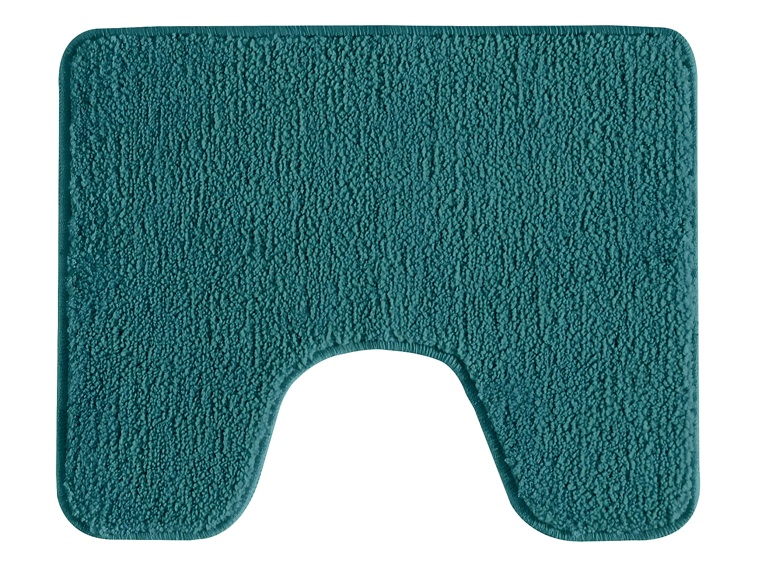 Tapis de toilette uni en polyester bleu paon 50x40cm