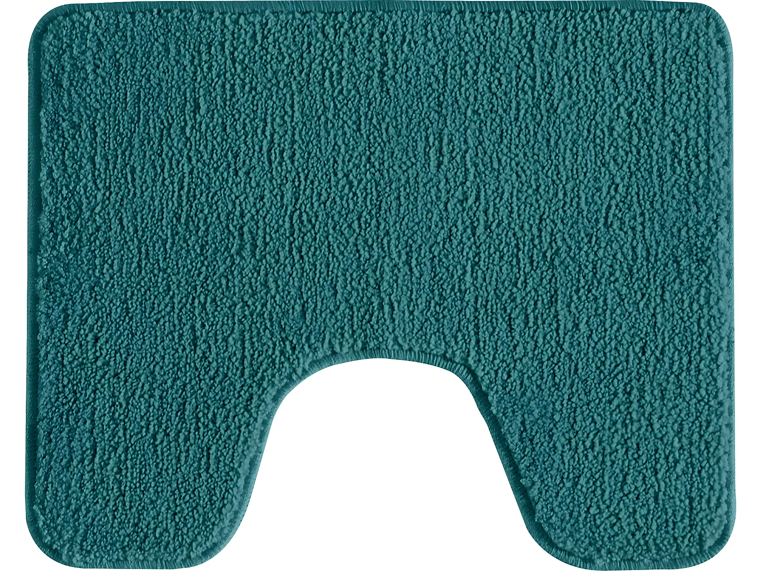 Tapis de toilette uni en polyester bleu paon 50x40cm