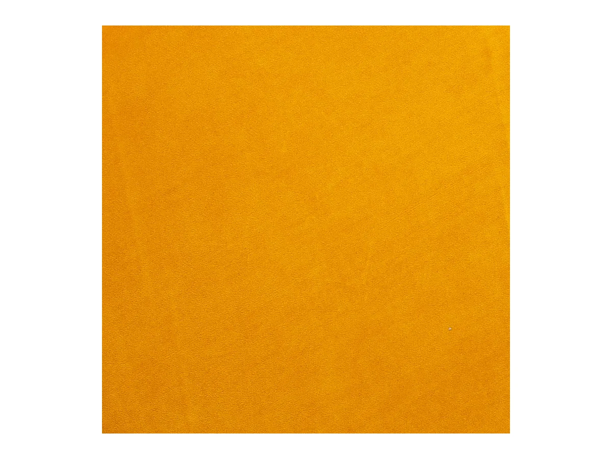 Tabouret en Velours Ocre et Pieds en Métal