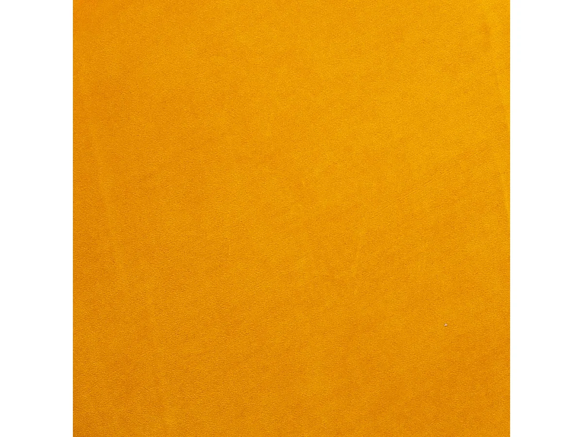 Tabouret en Velours Ocre et Pieds en Métal