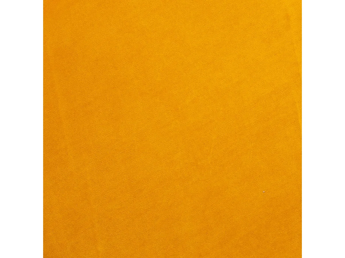 Tabouret en Velours Ocre et Pieds en Métal