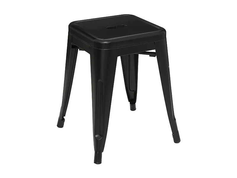 Tabouret en métal Noir H 46 cm style néo-industriel