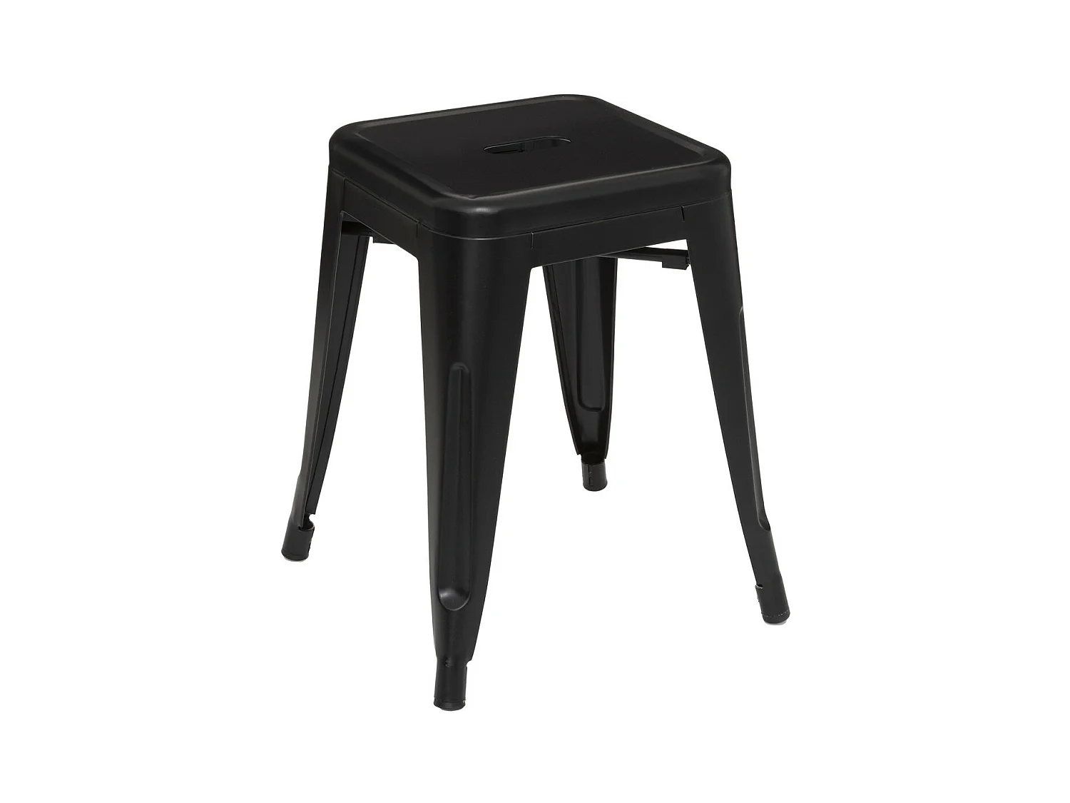 Tabouret en métal Noir H 46 cm style néo-industriel