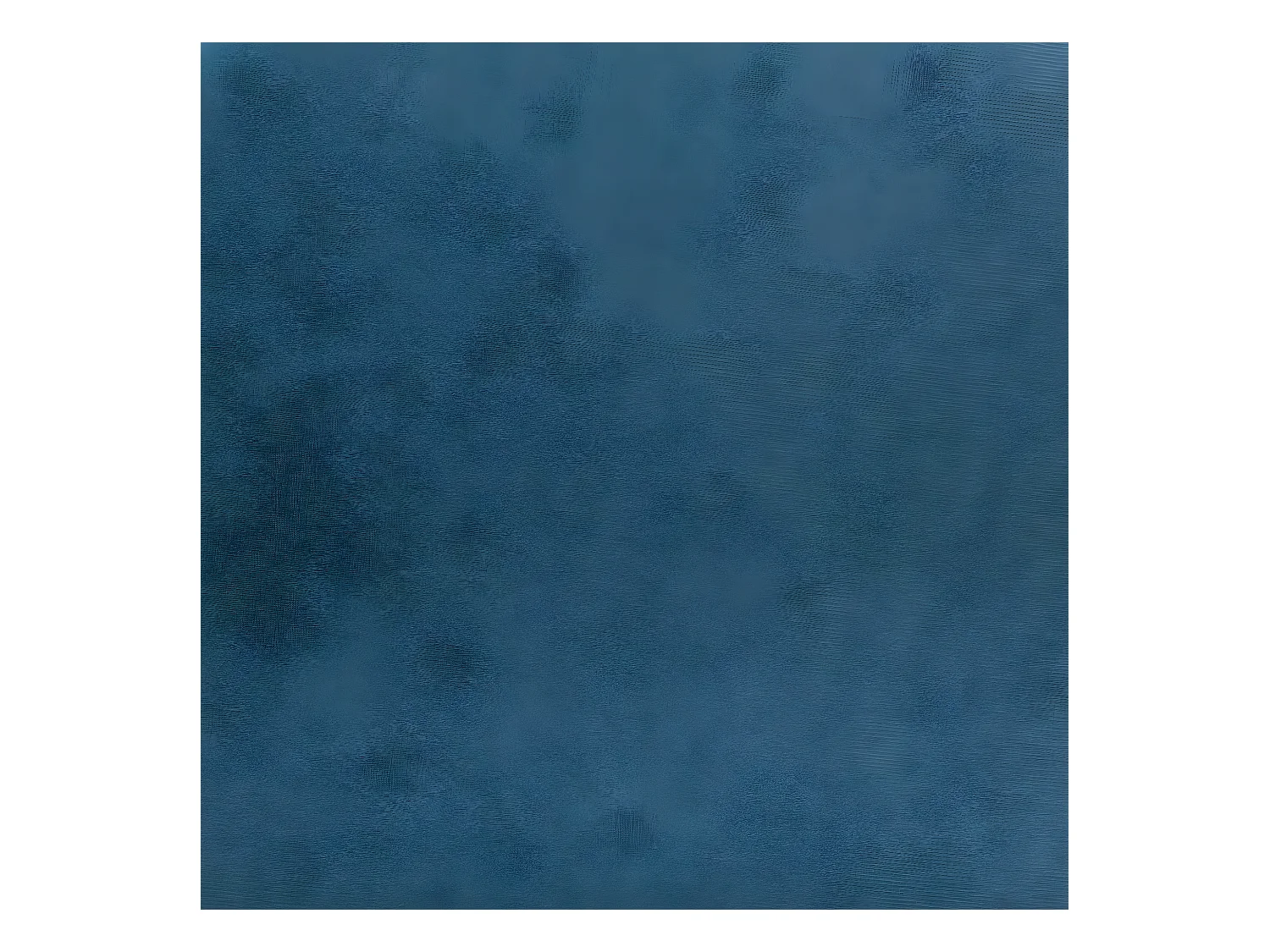 Tabouret avec Coffre en Velours Bleu et pieds en Bois naturel H 43 cm