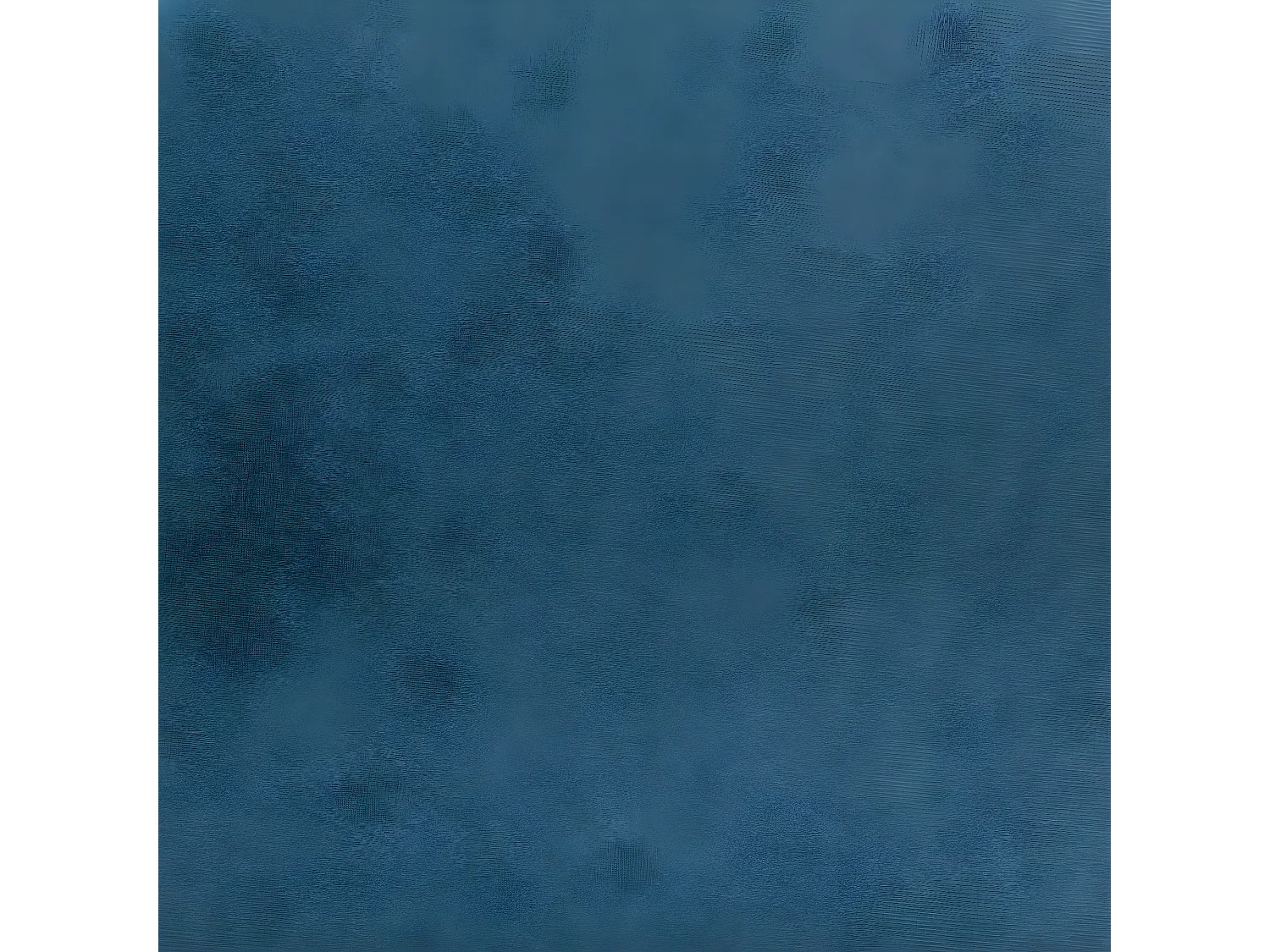 Tabouret avec Coffre en Velours Bleu et pieds en Bois naturel H 43 cm