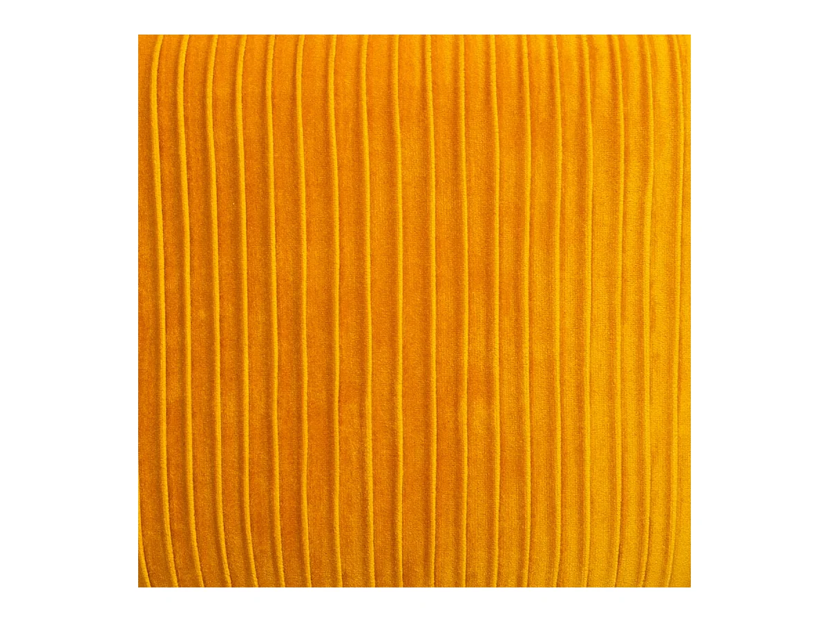 Tabouret en Velours Ocre plissé H 41 cm