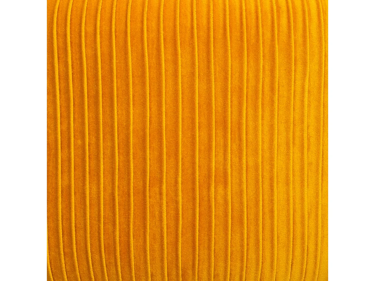 Tabouret en Velours Ocre plissé H 41 cm