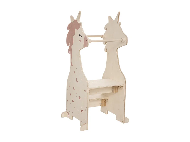 Tour d'observation et d'apprentissage Licorne en Bois 40 x 100 cm