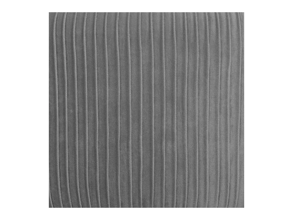 Tabouret en Velours Gris plissé H 41 cm