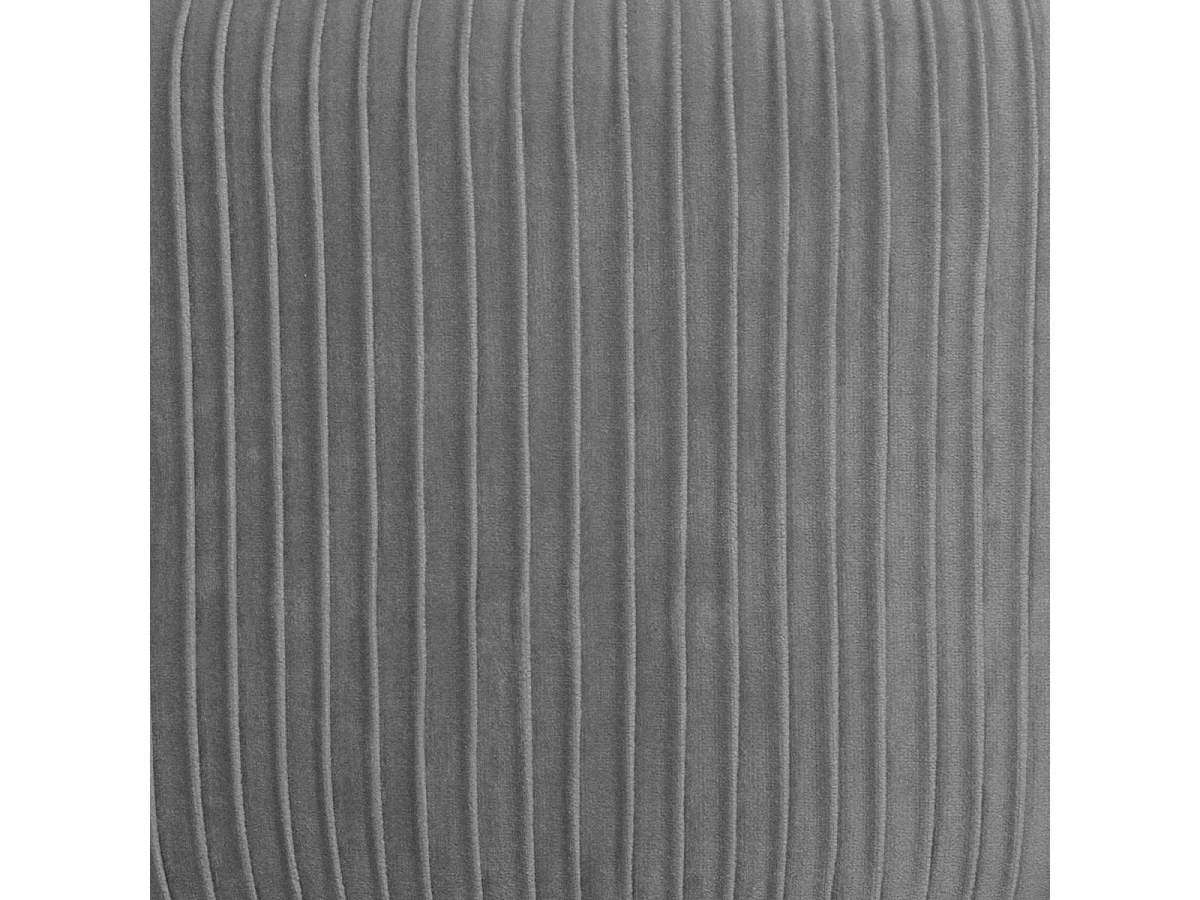 Tabouret en Velours Gris plissé H 41 cm