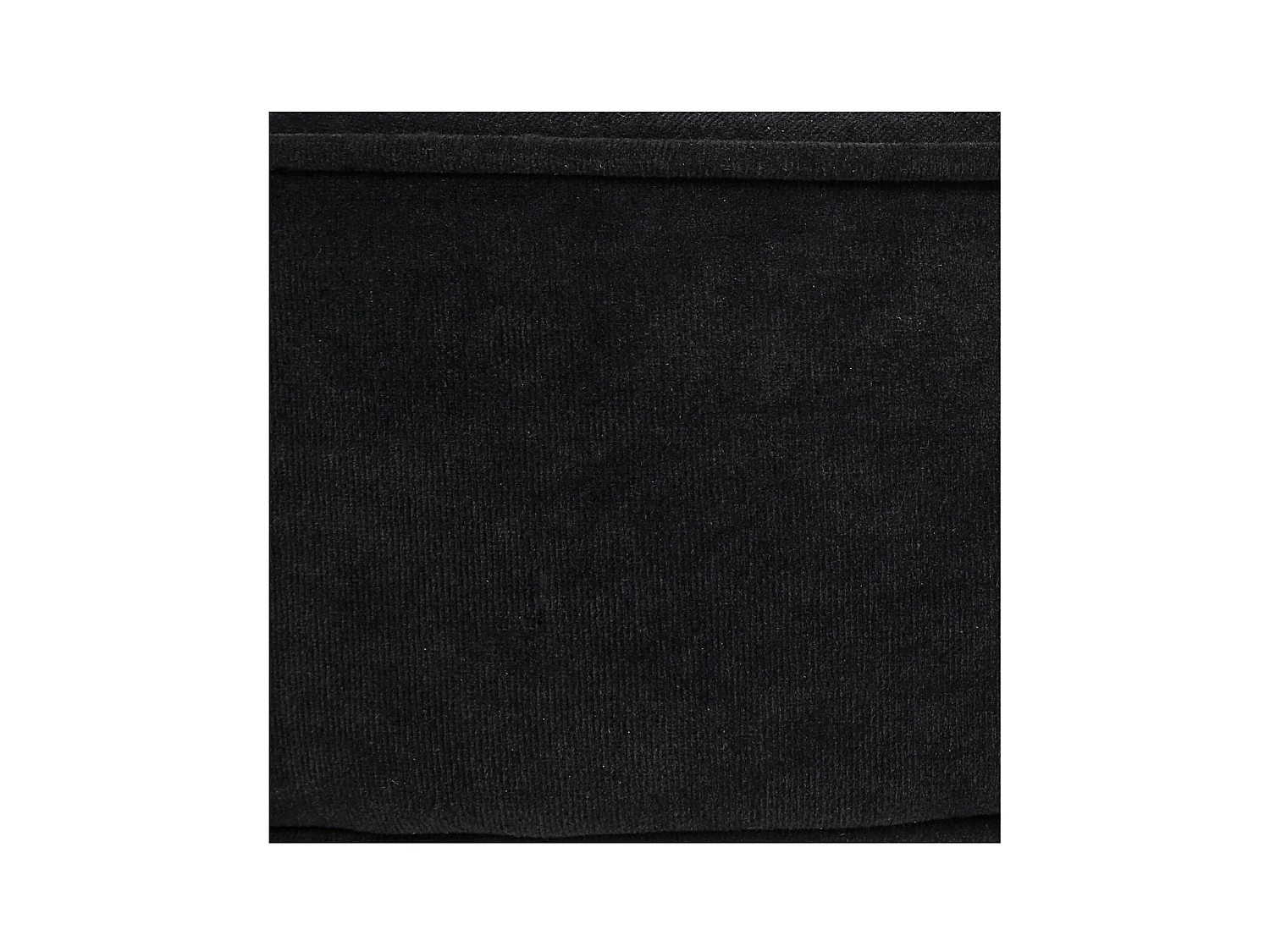 Tabouret Noir aspect Lin et Pieds en Bois naturel  35 x 35 cm