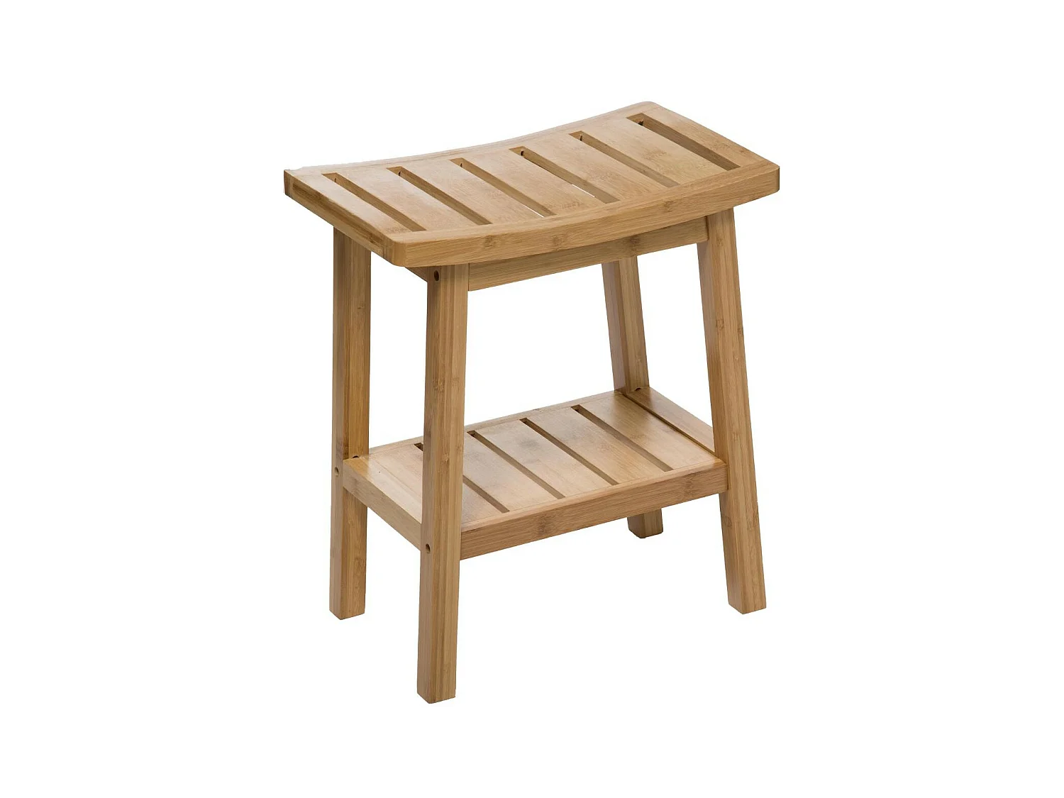 Tabouret d'appoint avec petit rangement en Bambou