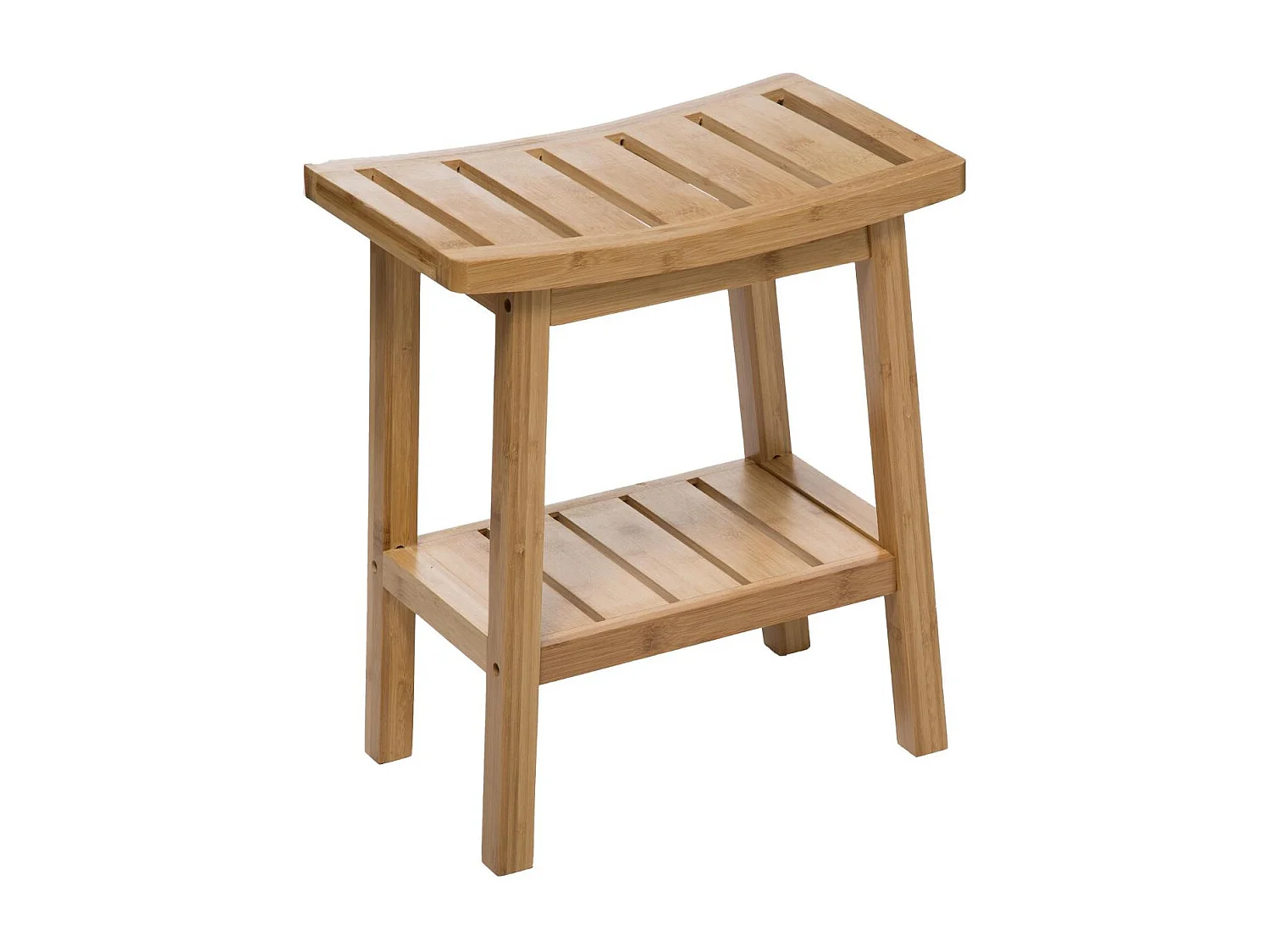 Tabouret d'appoint avec petit rangement en Bambou
