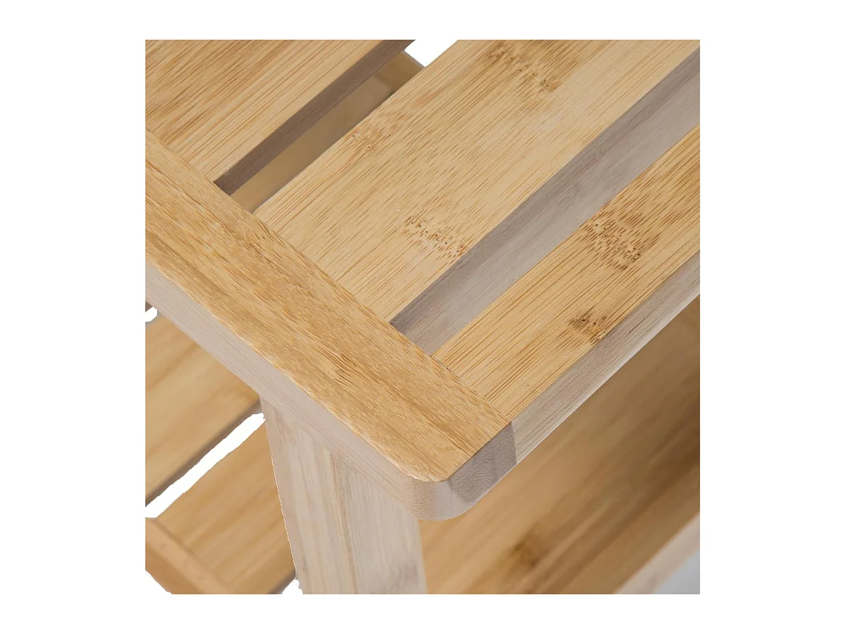 Tabouret d'appoint avec petit rangement en Bambou