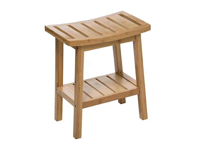 Tabouret d'appoint avec petit rangement en Bambou