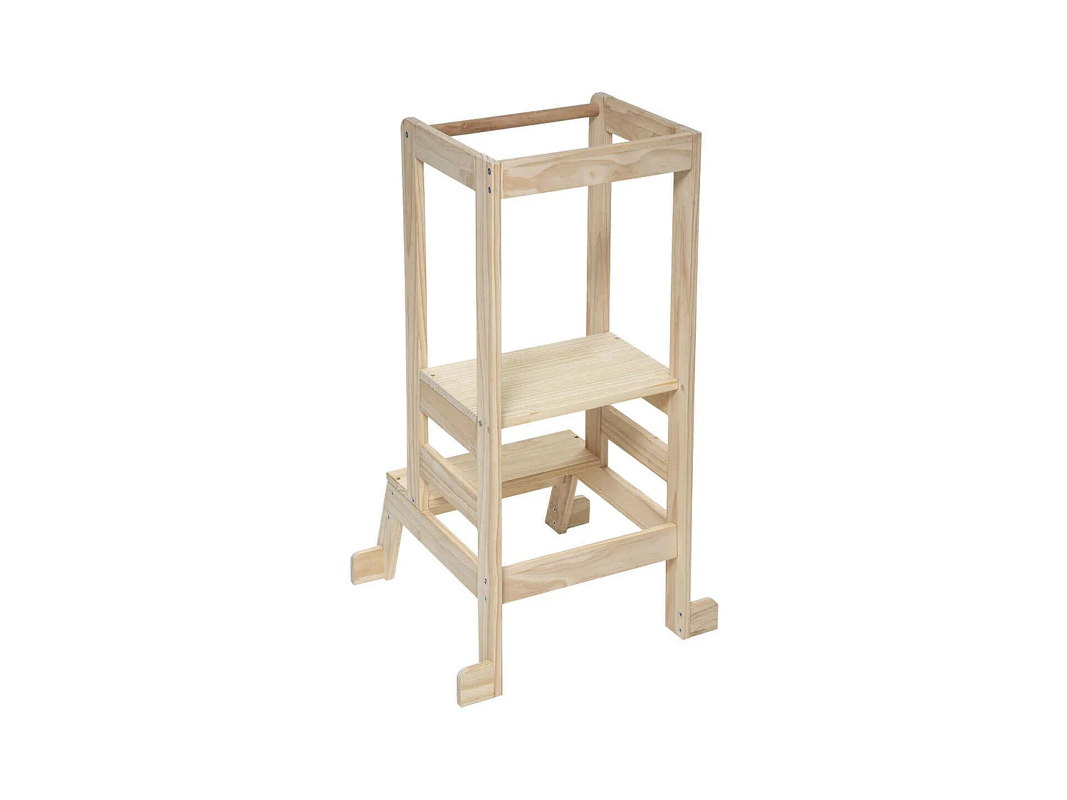 Torre de aprendizagem em madeira castanha 90x51x51cm