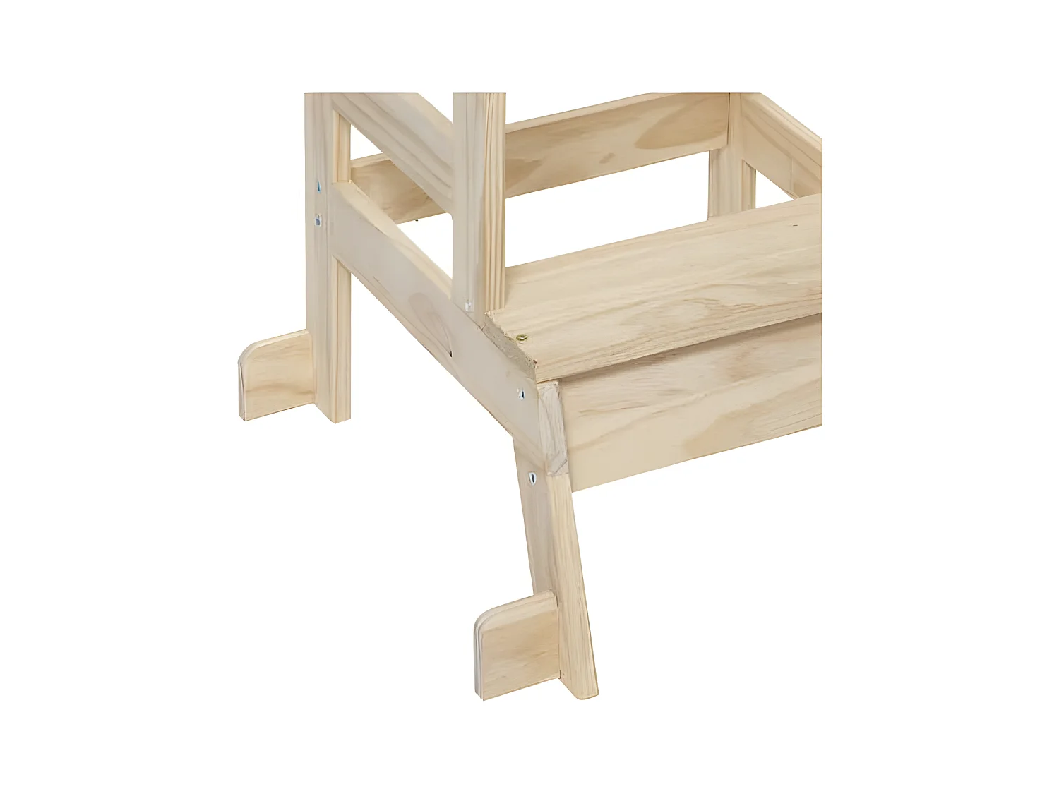 Torre de aprendizagem em madeira castanha 90x51x51cm