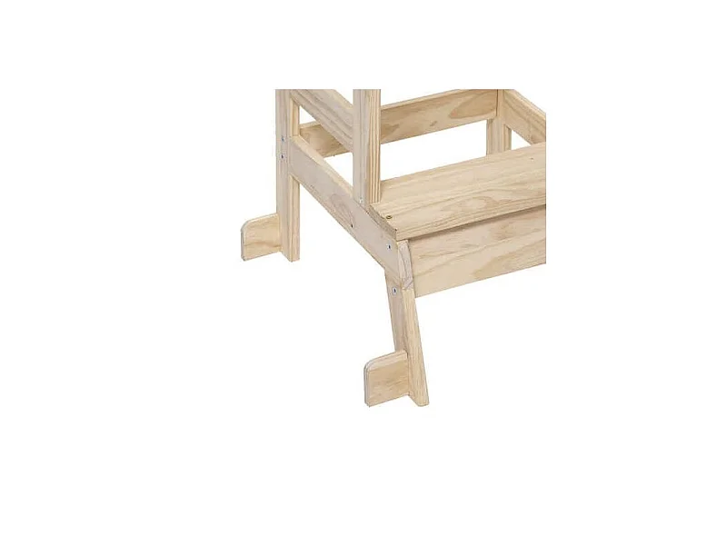 Torre de aprendizagem em madeira castanha 90x51x51cm