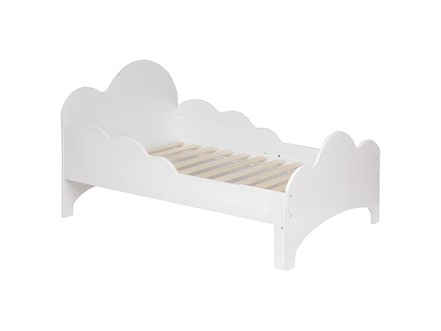 Lit évolutif Nuage en Bois Blanc 90x140/190cm
