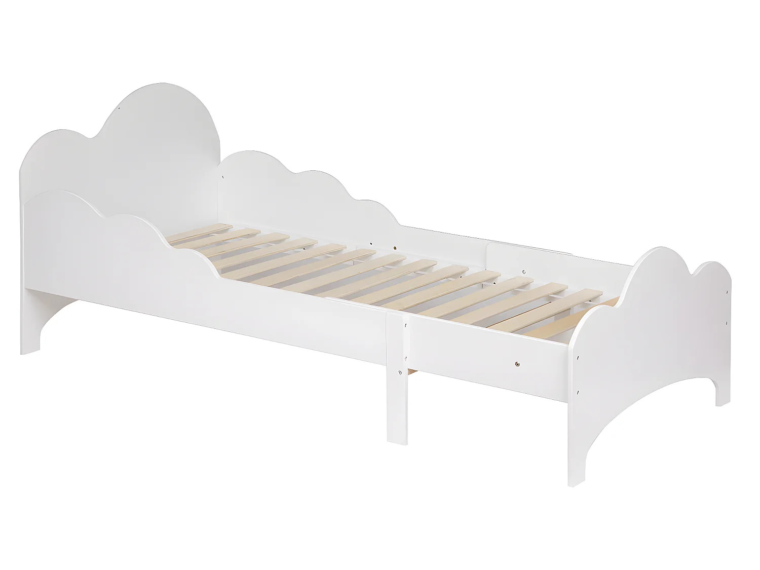 Lit évolutif Nuage en Bois Blanc 90x140/190cm