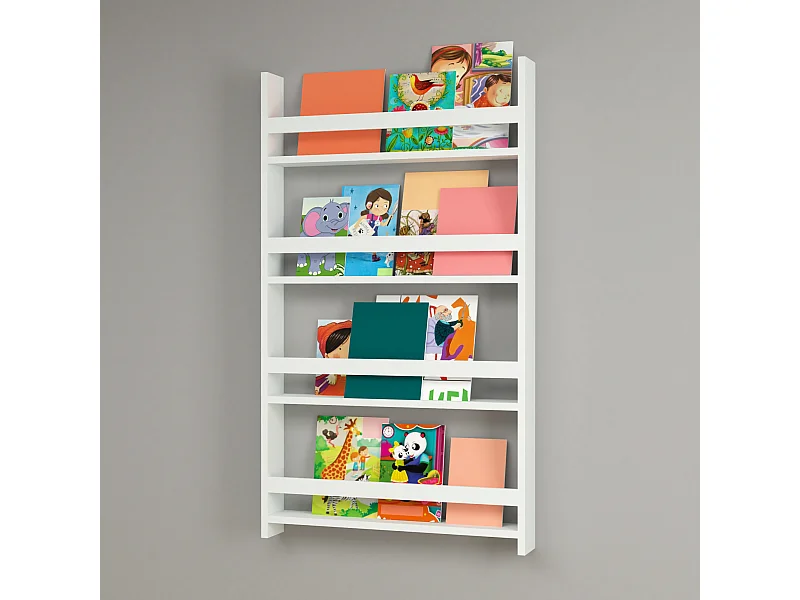 Étagère murale Sotenäs à 4 niveaux 120 x 74 x 10 cm blanc [en.casa]