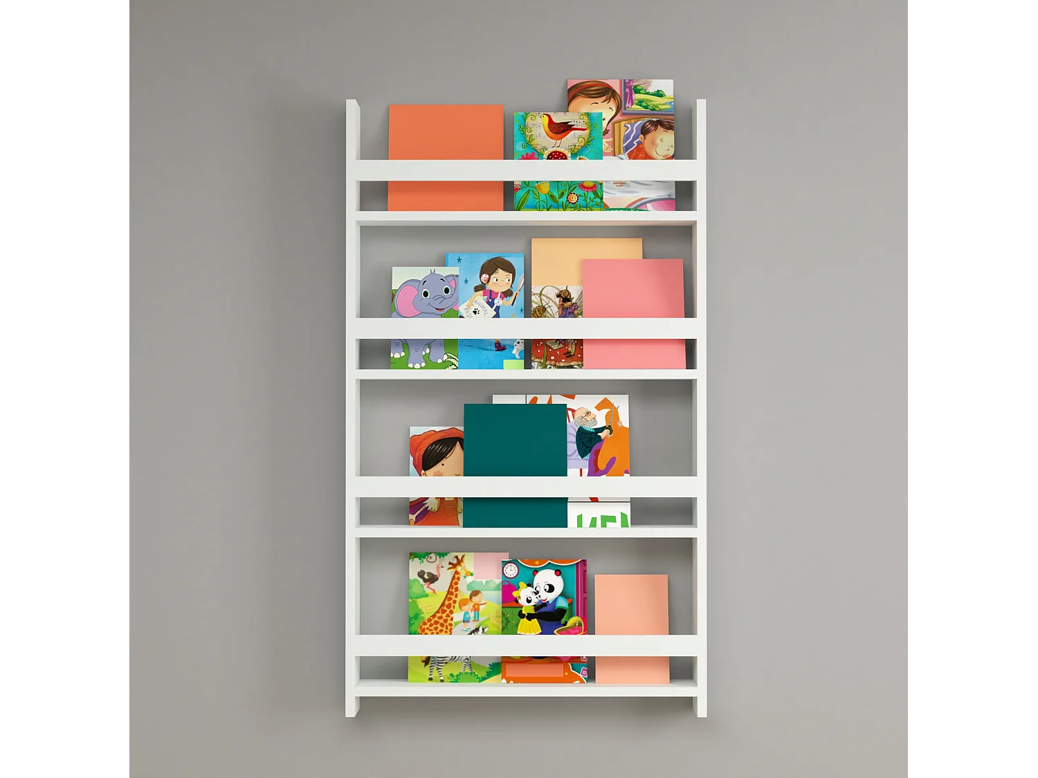 Étagère murale Sotenäs à 4 niveaux 120 x 74 x 10 cm blanc [en.casa]