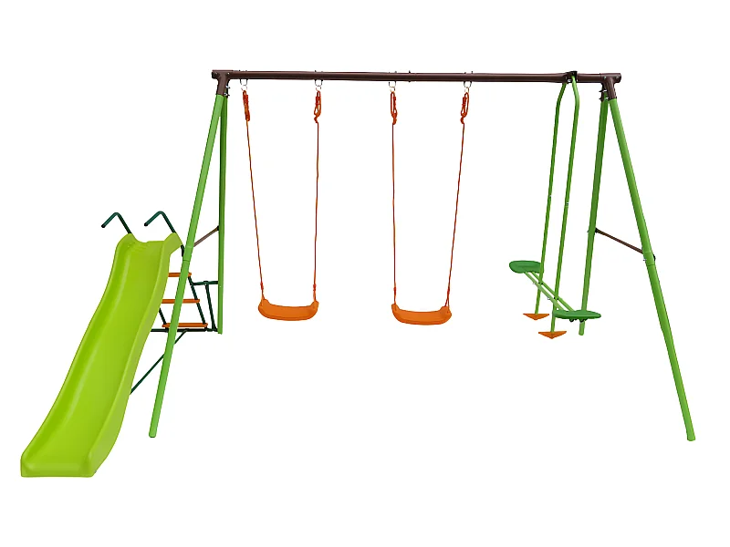 Spielgerüst aus Stahl "Enzo" - 1,96 m - 4 Schaukeln