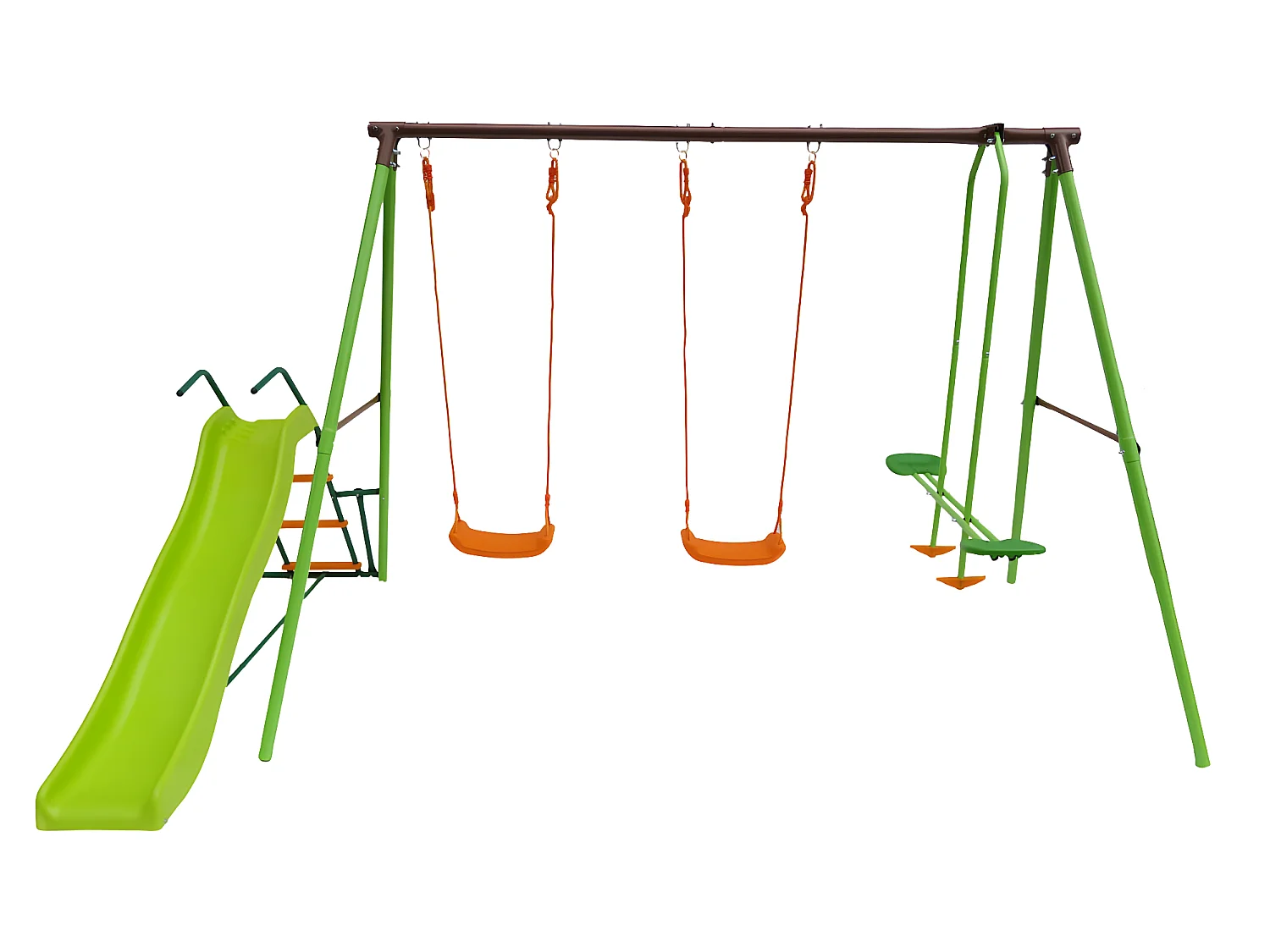 Spielgerüst aus Stahl "Enzo" - 1,96 m - 4 Schaukeln