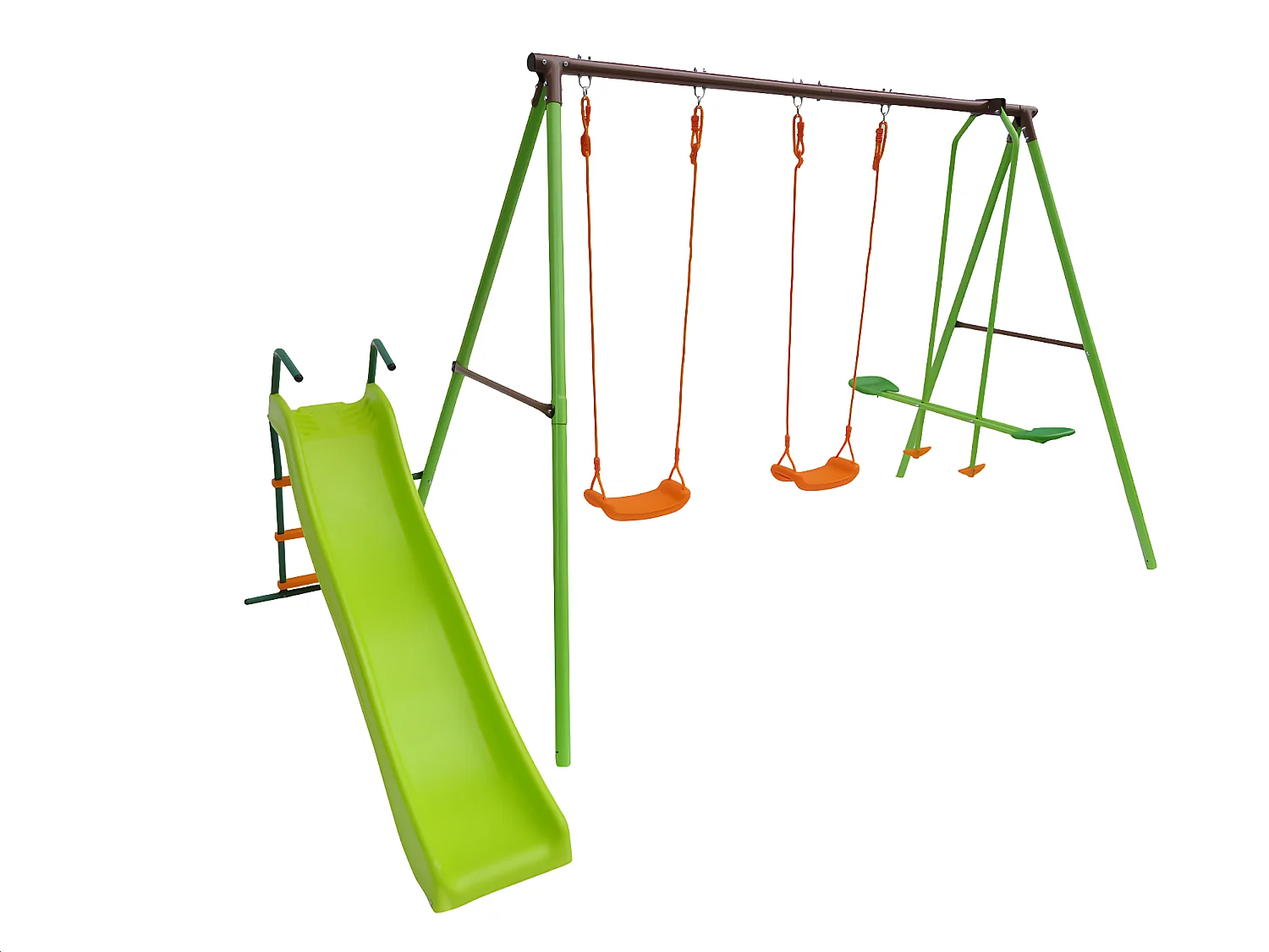 Spielgerüst aus Stahl "Enzo" - 1,96 m - 4 Schaukeln