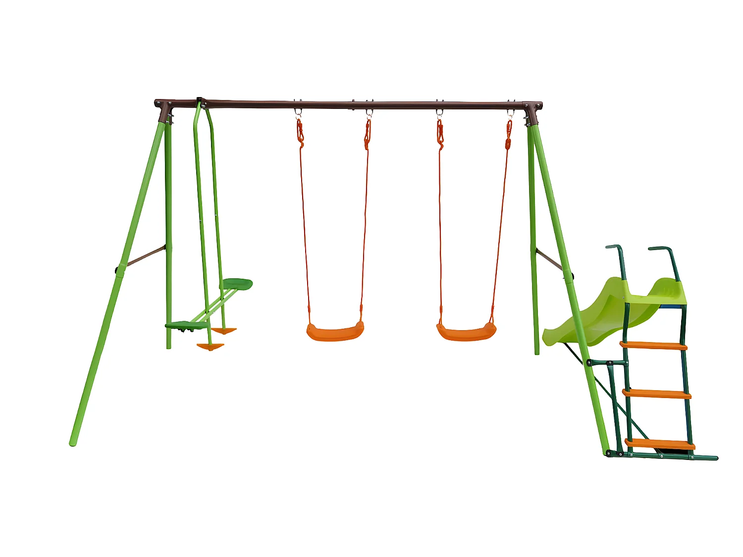 Spielgerüst aus Stahl "Enzo" - 1,96 m - 4 Schaukeln