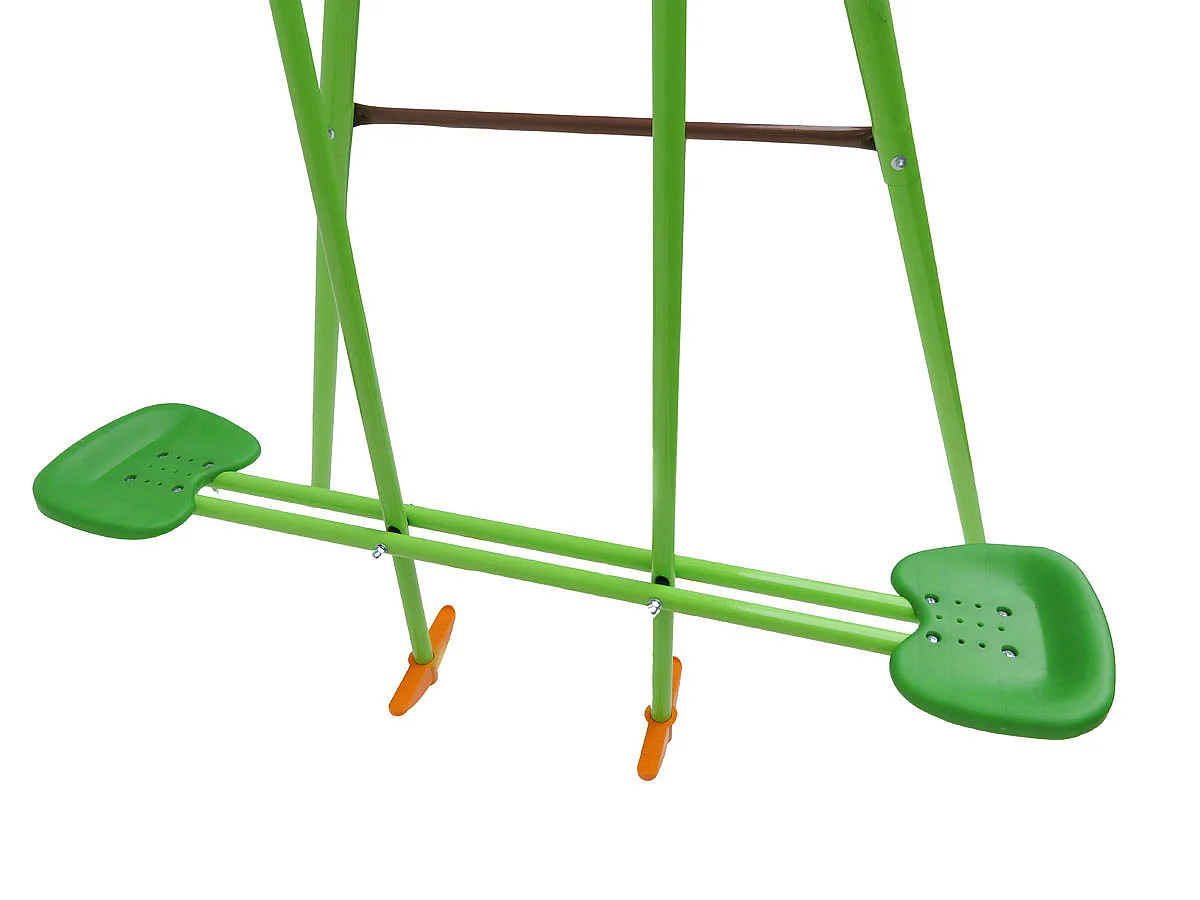 Tuinschommel metaal tuin schommel "Leo" - 1.96 m - 3 speeltoestellen