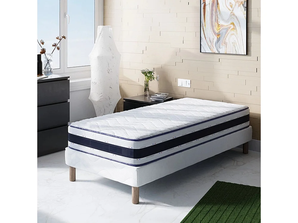 Matelas mousse Blue Memory 120x200 accueil mémoire de forme hauteur 22cm