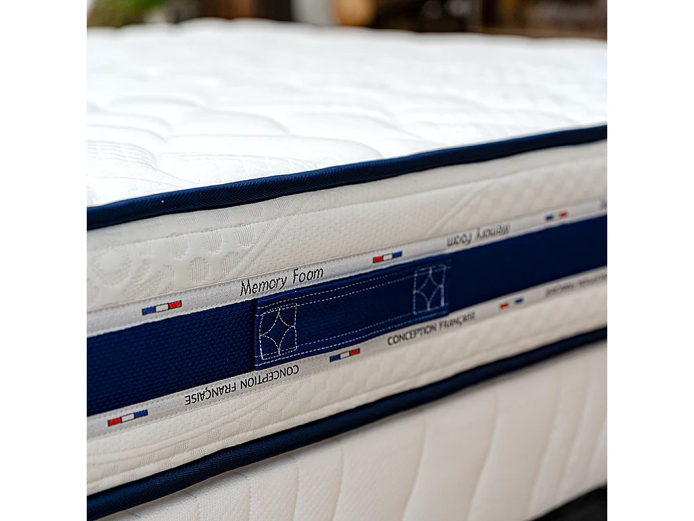 Matelas mousse Blue Memory 120x200 accueil mémoire de forme hauteur 22cm
