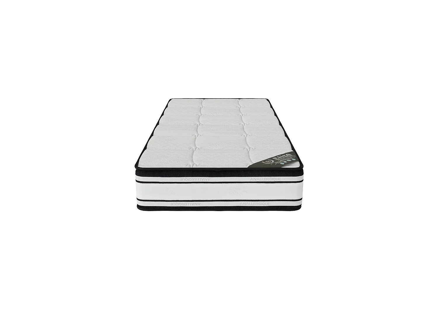 Matelas Grand confort 80x200 cm Hauteur 22 cm Mousse Polyuréthane Hypoallergénique Aération Optimisée Soutien mi-ferme