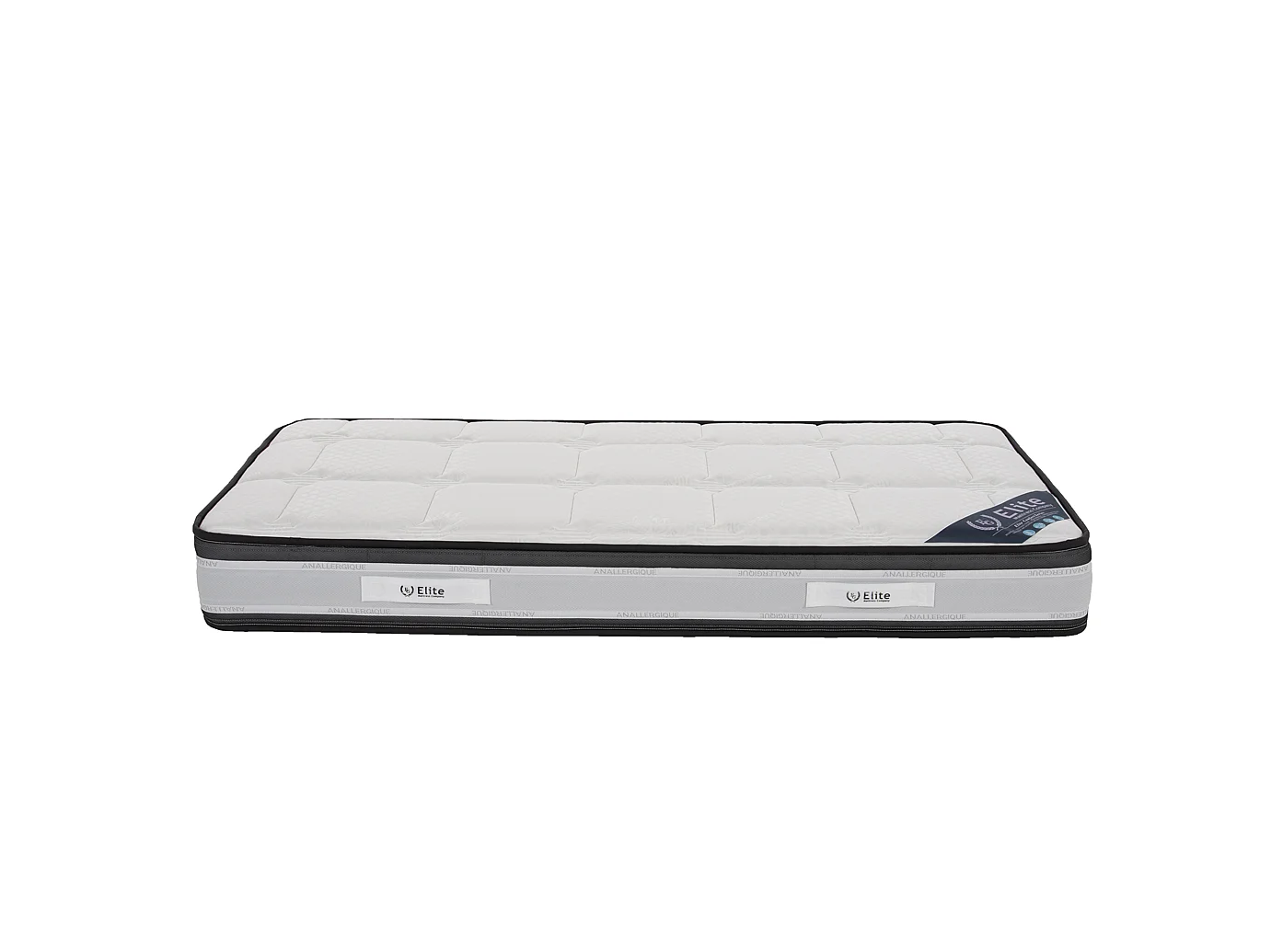Matelas Grand confort 80x200 cm Hauteur 22 cm Mousse Polyuréthane Hypoallergénique Aération Optimisée Soutien mi-ferme
