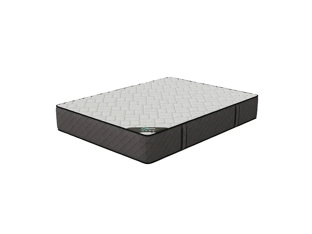 Matelas Hotel Confort 160x200 cm Hauteur 30 cm Mousse Polyuréthane Haute résilience Tissu Stretch Effet Velours Soutien ferme
